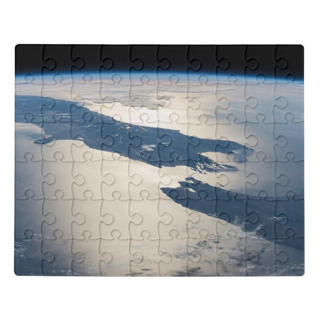 Panorama From Space Highlighting Cook Strait Jigsaw Puzzle (Puzzle Horizontal)