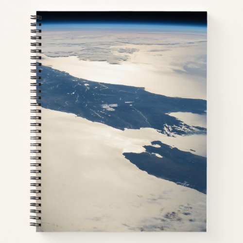 Panorama From Space Highlighting Cook Strait Notebook
