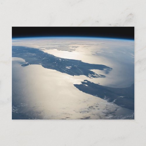 Panorama From Space Highlighting Cook Strait Postcard