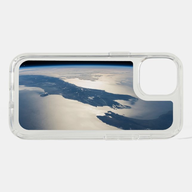 Panorama From Space Highlighting Cook Strait Speck iPhone Case (Horz)
