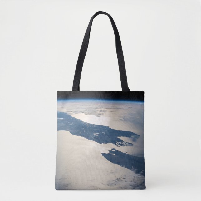 Panorama From Space Highlighting Cook Strait Tote Bag (Front)