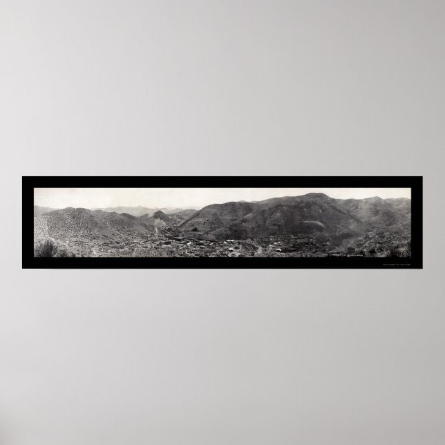 Panorama of Bisbee AZ Photo 1909 Poster (Front)