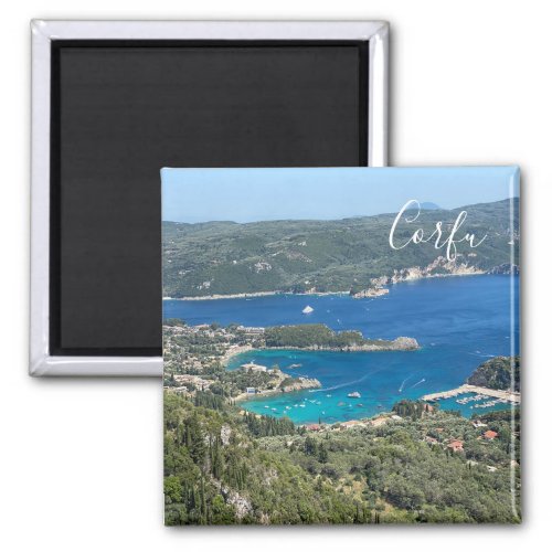 Panorama of Corfu island Magnet