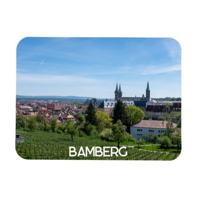 Panorama of historic old town of Bamberg, Germany Magnet (Horizontal)