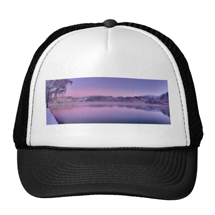 Panorama of Lake Bled Julian Alps Slovenia Trucker Hats