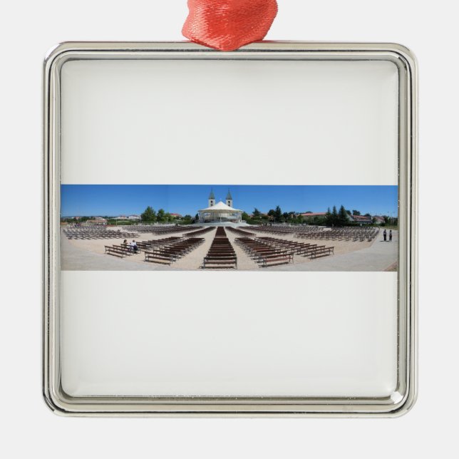 panorama of Medjugorje Metal Ornament (Front)