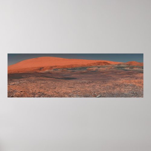 Panorama of Mount Sharp on Mars Poster