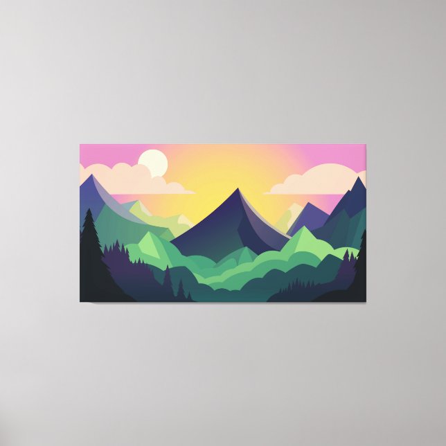 Panorama of mountain landscape Canvas Print (Front)