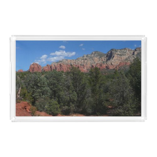Panorama of Red Rocks in Sedona Arizona Acrylic Tray