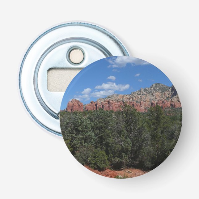 Panorama of Red Rocks in Sedona Arizona Bottle Opener (Front)