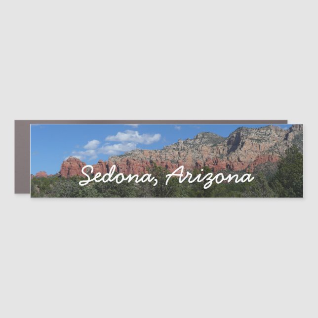 Panorama of Red Rocks in Sedona Arizona Car Magnet (Front)