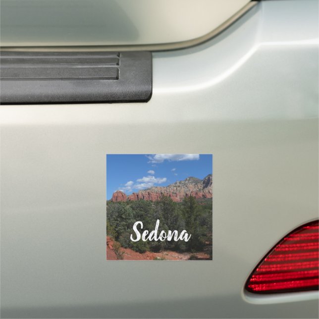 Panorama of Red Rocks in Sedona Arizona Car Magnet (In Situ)
