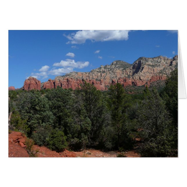 Panorama of Red Rocks in Sedona Arizona Card (Front Horizontal)