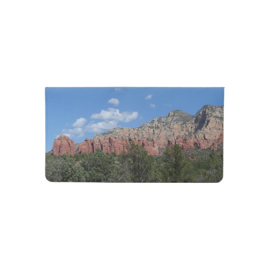Panorama of Red Rocks in Sedona Arizona Checkbook Cover (Front)