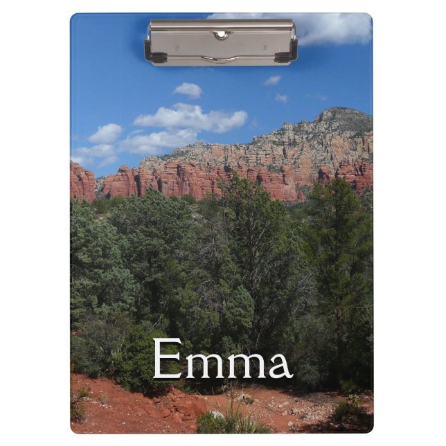 Panorama of Red Rocks in Sedona Arizona Clipboard (Front)
