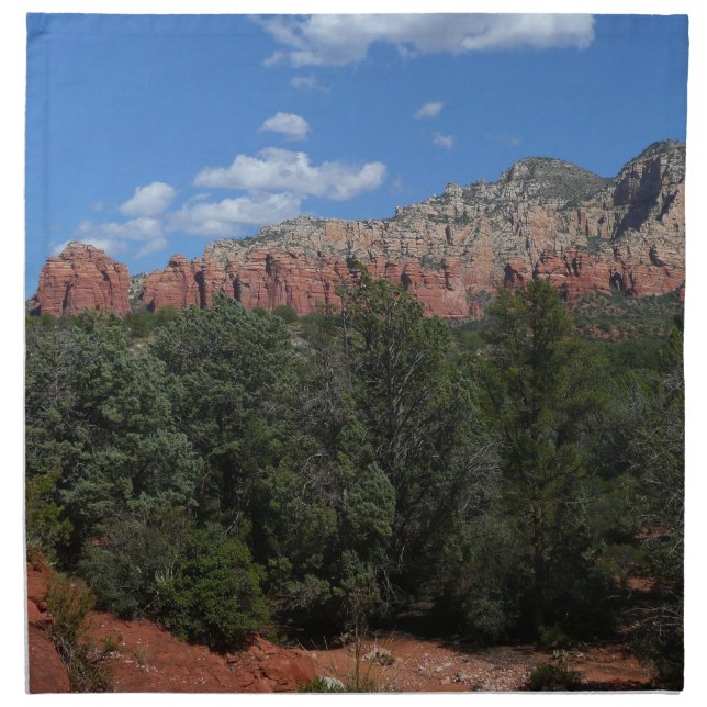Panorama of Red Rocks in Sedona Arizona Cloth Napkin (Front)