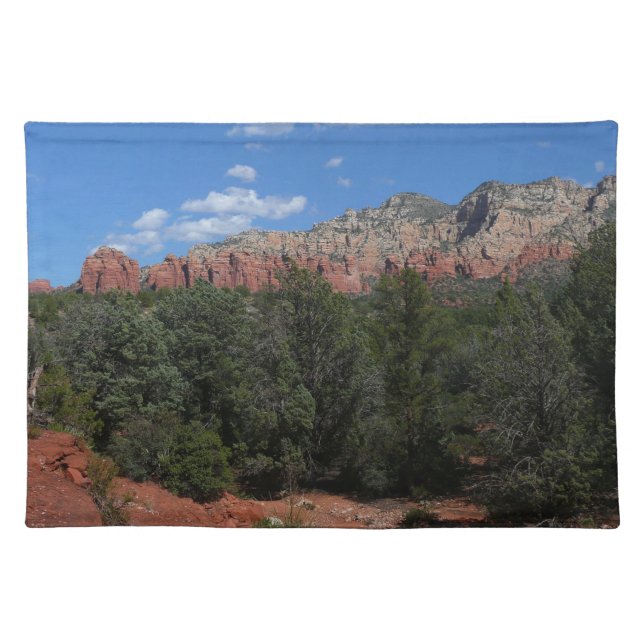 Panorama of Red Rocks in Sedona Arizona Cloth Placemat (Front)