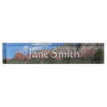 Panorama of Red Rocks in Sedona Arizona Desk Name Plate