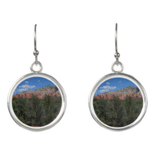 Panorama of Red Rocks in Sedona Arizona Earrings