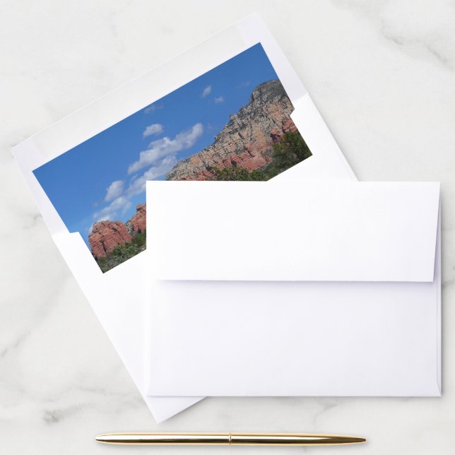 Panorama of Red Rocks in Sedona Arizona Envelope Liner (Desk)