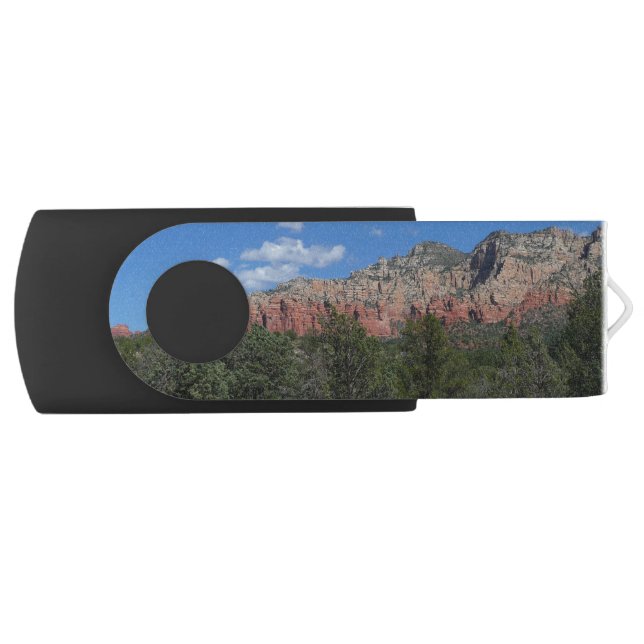 Panorama of Red Rocks in Sedona Arizona Flash Drive (Front)