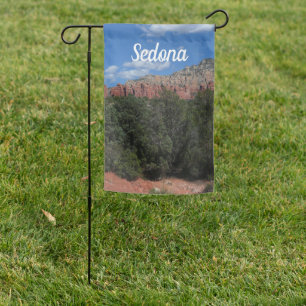 Panorama of Red Rocks in Sedona Arizona Garden Flag