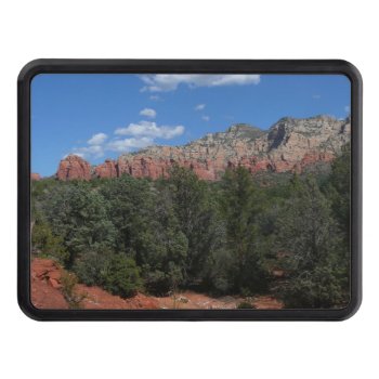 Panorama Of Red Rocks In Sedona Arizona Hitch Cover by mlewallpapers at Zazzle