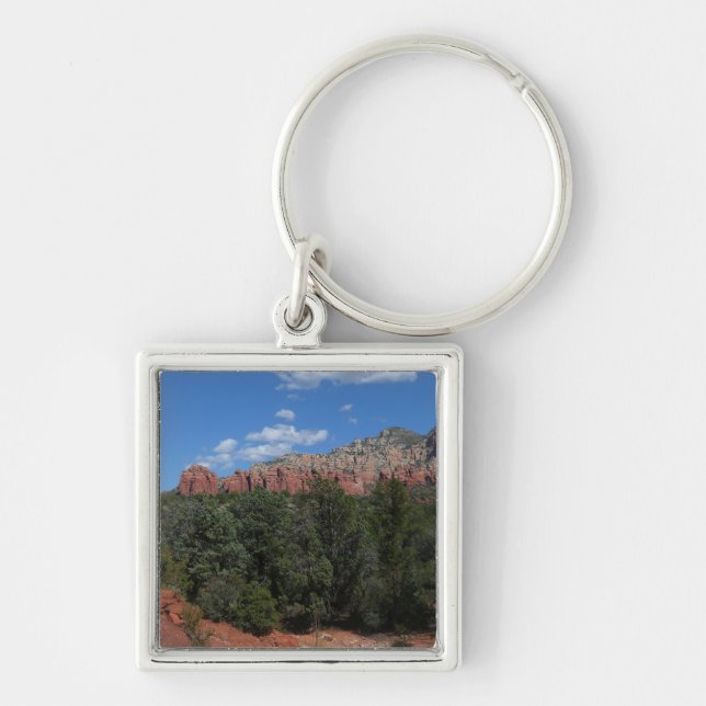 Panorama of Red Rocks in Sedona Arizona Keychain (Front)