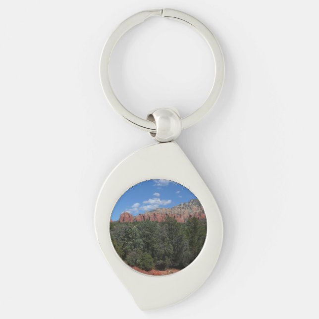 Panorama of Red Rocks in Sedona Arizona Keychain (Front)