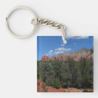 Panorama of Red Rocks in Sedona Arizona Keychain