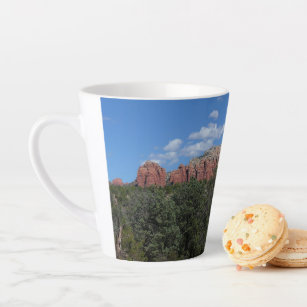 Panorama of Red Rocks in Sedona Arizona Latte Mug