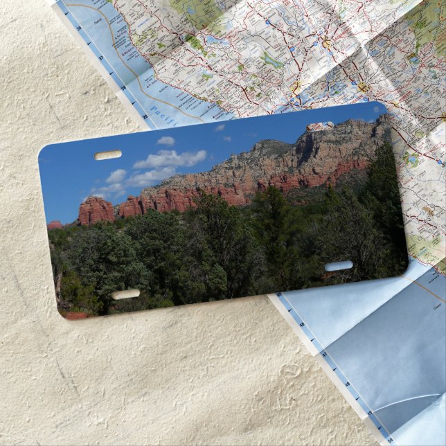 Panorama of Red Rocks in Sedona Arizona License Plate (In Situ)