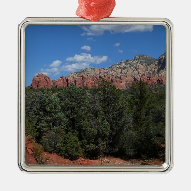 Panorama of Red Rocks in Sedona Arizona Metal Ornament (Front)