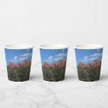 Panorama of Red Rocks in Sedona Arizona Paper Cups