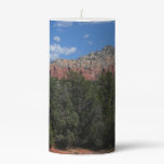 Panorama of Red Rocks in Sedona Arizona Pillar Candle