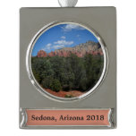 Panorama of Red Rocks in Sedona Arizona Silver Plated Banner Ornament