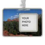 Panorama of Red Rocks in Sedona Arizona Silver Plated Framed Ornament