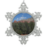 Panorama of Red Rocks in Sedona Arizona Snowflake Pewter Christmas Ornament