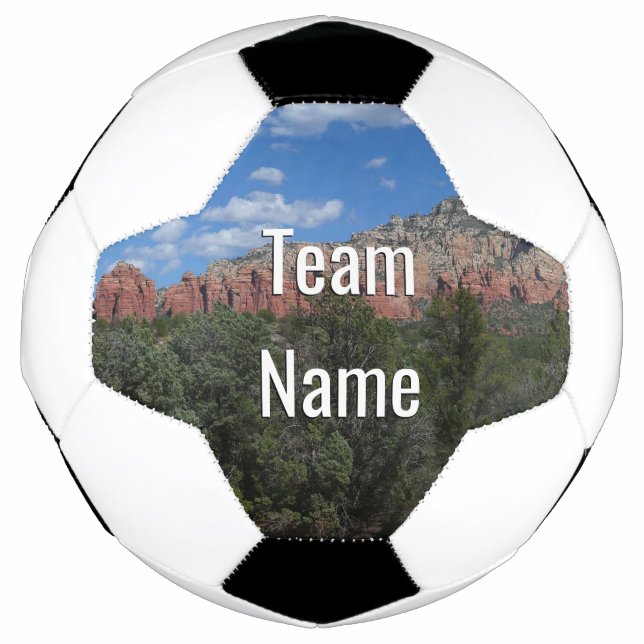 Panorama of Red Rocks in Sedona Arizona Soccer Ball (Front)