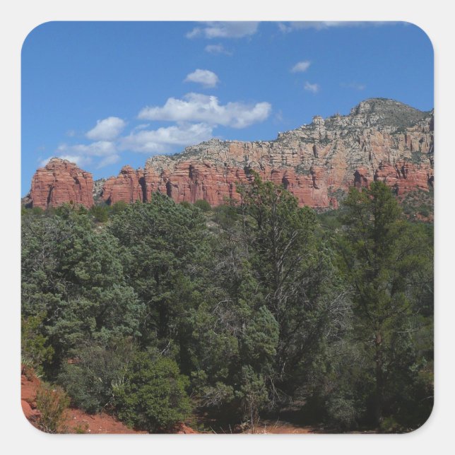 Panorama of Red Rocks in Sedona Arizona Square Sticker (Front)
