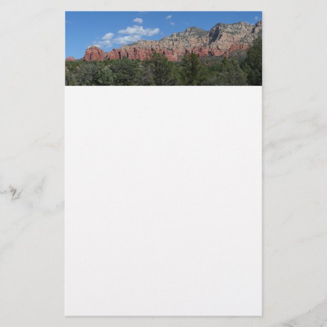 Panorama of Red Rocks in Sedona Arizona Stationery (Front)