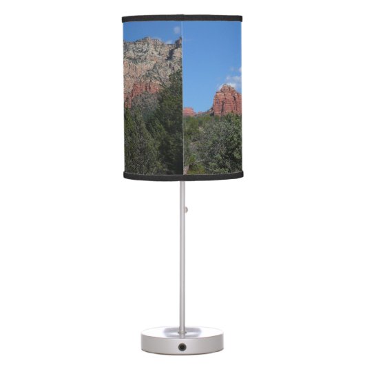 Panorama of Red Rocks in Sedona Arizona Table Lamp (Back)
