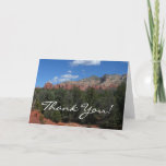 Panorama of Red Rocks in Sedona Arizona Thank You Card
