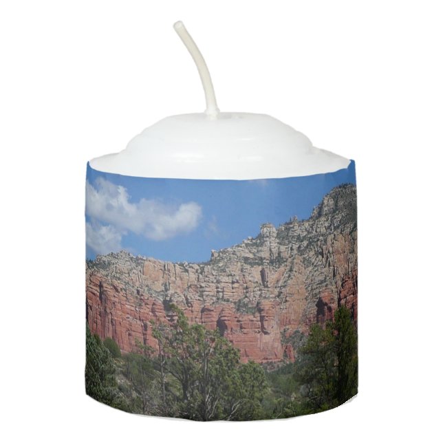 Panorama of Red Rocks in Sedona Arizona Votive Candle (Front)