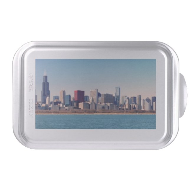 Panorama of the Chicago skyline Cake Pan (Front)
