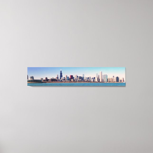 Panorama of the Chicago skyline Canvas Print (Front)