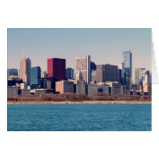 Panorama of the Chicago skyline Cards (Front Horizontal)
