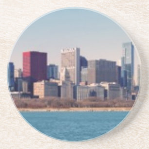 Panorama of the Chicago skyline Drink Coaster