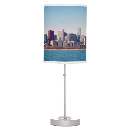 Panorama of the Chicago skyline Table Lamp