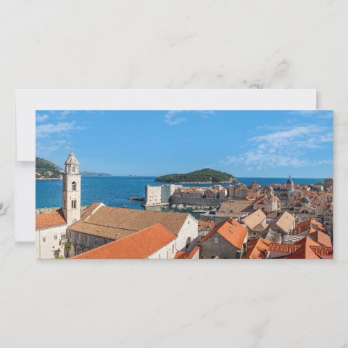 Panorama of the city of Dubrovnik _ Croatia Thank You Card